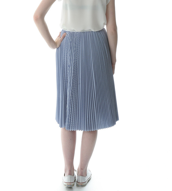 Sacai Luck Blue Stripe Pleated Skirt Sacai Luck Blue Stripe Pleated Skirt