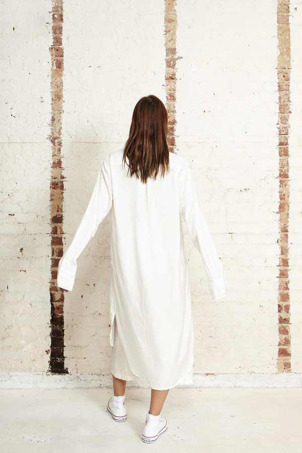 Off Season NYC Cosmos Tunic Silk Satin White Off Season NYC Cosmos Tunic Silk Satin White