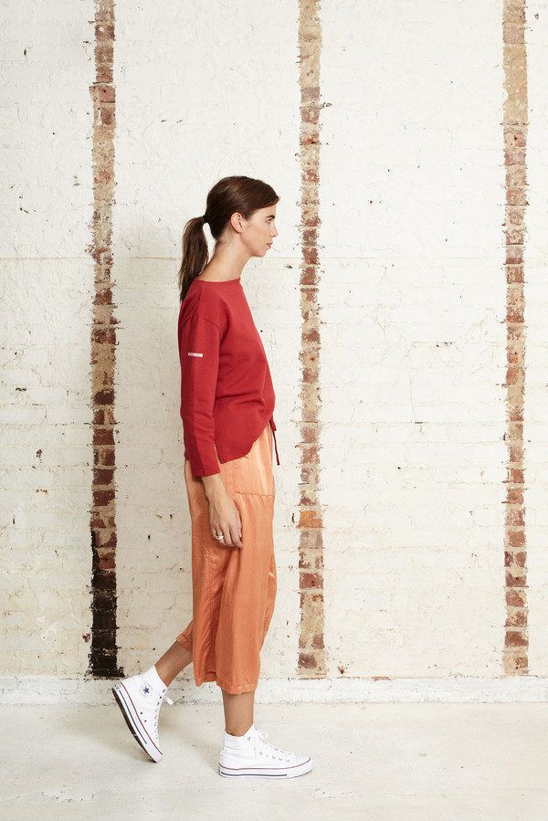 Off Season NYC Zinnia Pant Silk Satin Terracotta Off Season NYC Zinnia Pant Silk Satin Terracotta