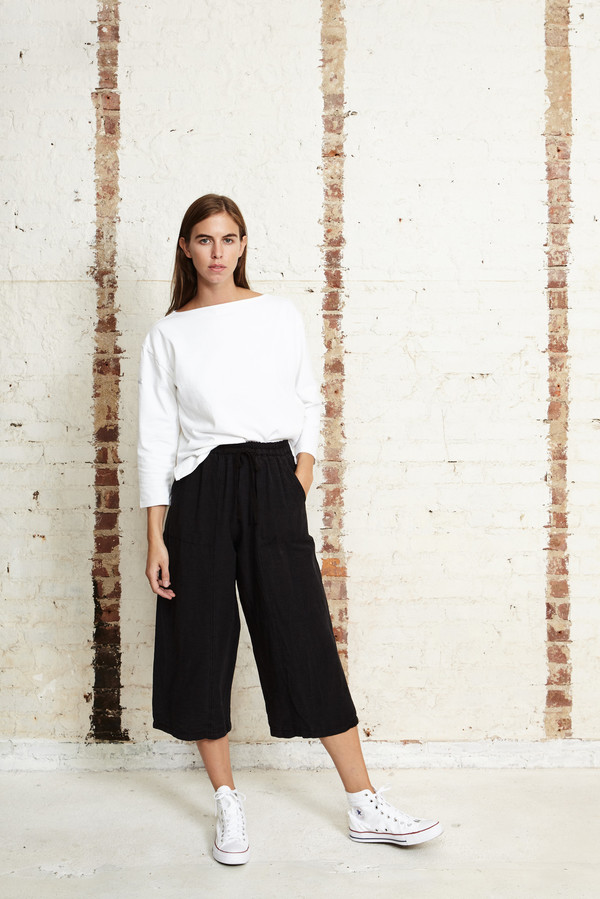 Off Season NYC Zinnia Pant Silk Slub Noile Black Off Season NYC Zinnia Pant Silk Slub Noile Black
