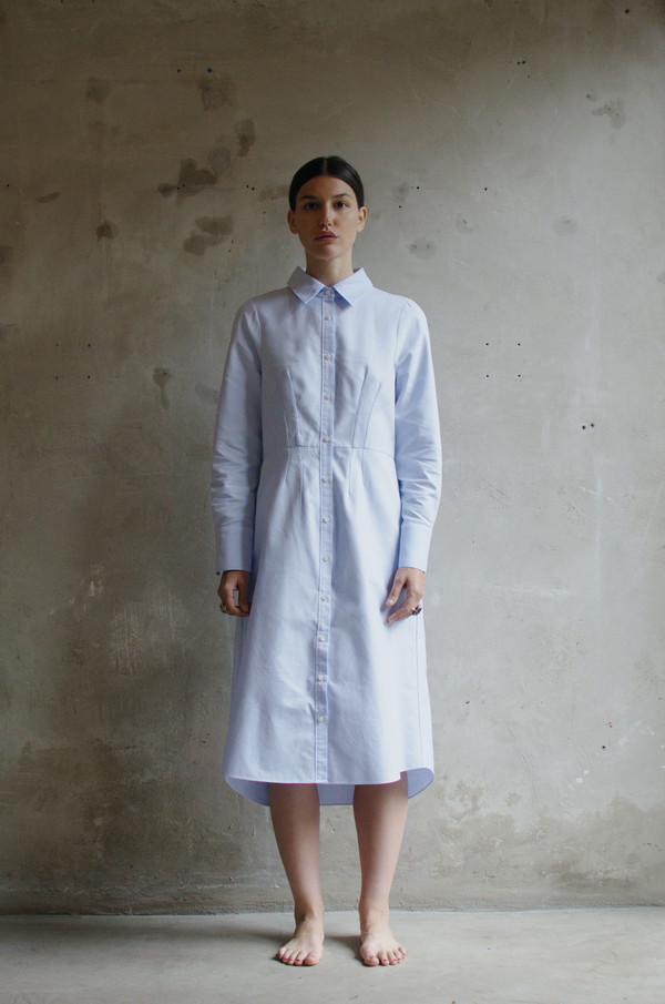 UNIFORME Lin Shirt Dress (Azure Blue) UNIFORME Lin Shirt Dress (Azure Blue)