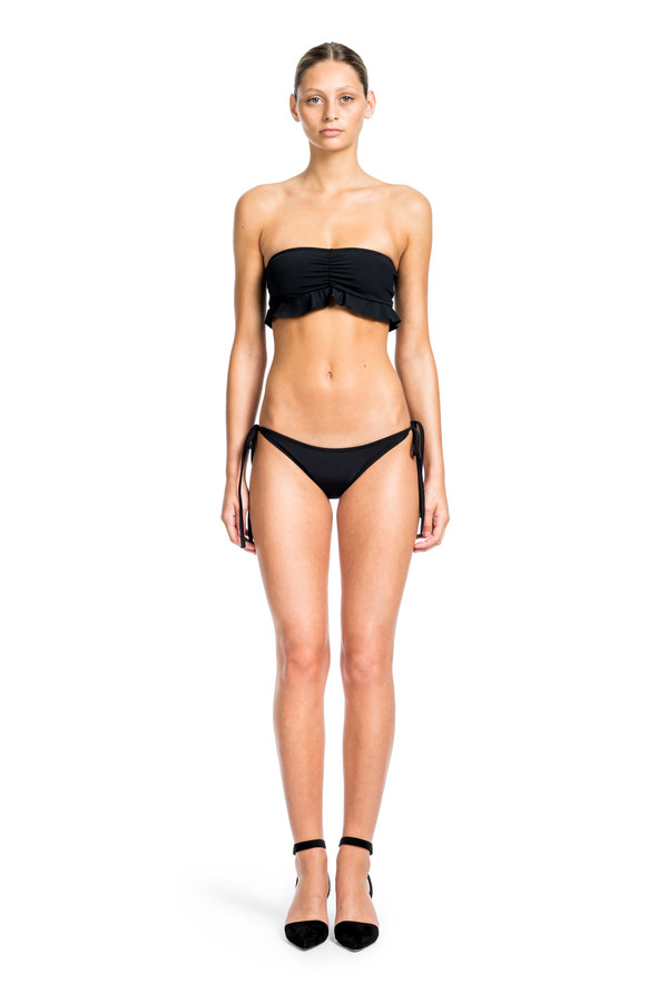 Beth Richards Chloe Top - Black BANDEAU WITH RUFFLE DETAIL Beth Richards Chloe Top - Black BANDEAU WITH RUFFLE DETAIL