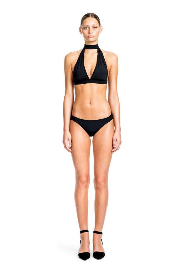 Beth Richards Gloria Top - Black PLUNGE FRONT TOP WITH CHOKER NECK CLOSURE Beth Richards Gloria Top - Black PLUNGE FRONT TOP WITH CHOKER NECK CLOSURE