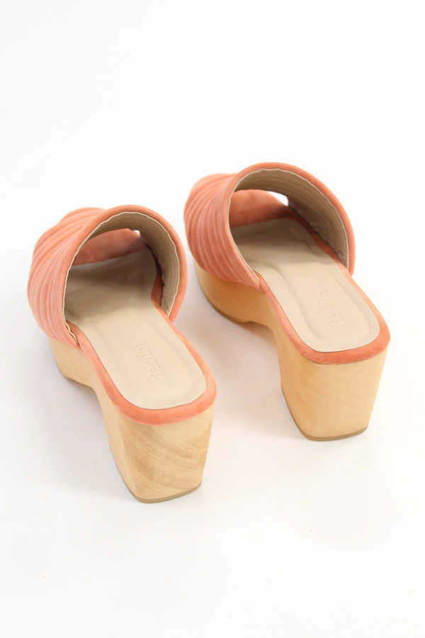 Beklina Suede Ribbed Clog Shrimp Beklina Suede Ribbed Clog Shrimp
