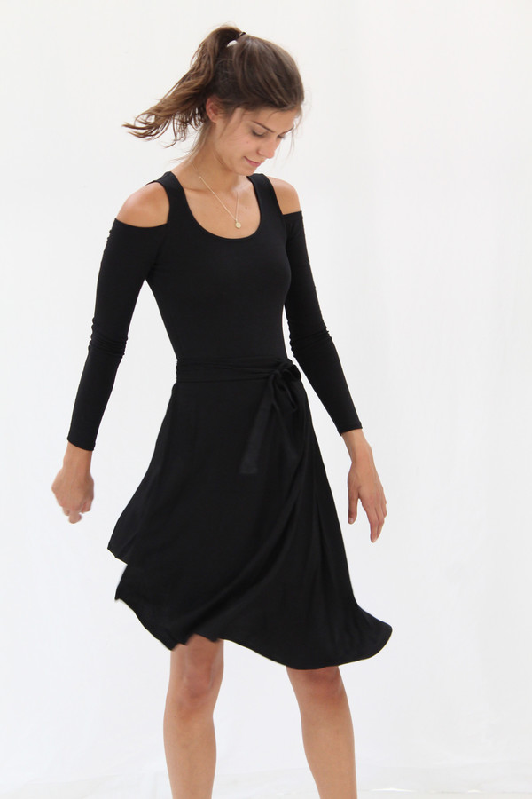 Black Crescent Wrap Skirt Black Crescent Wrap Skirt