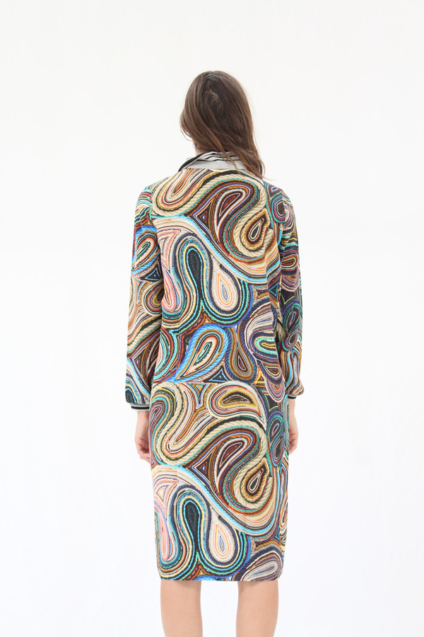 Hui Hui Polo Dress Silk String Paisley Hui Hui Polo Dress Silk String Paisley
