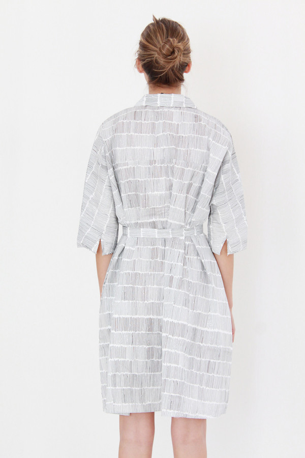 Kowtow Etched Dress Dashes On White Kowtow Etched Dress Dashes On White