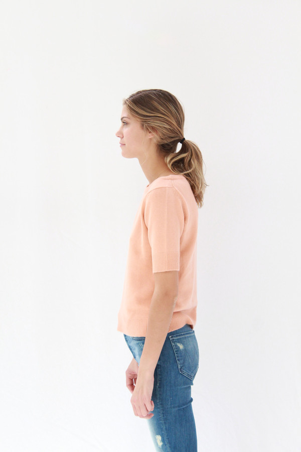 Lina Rennell Cashmere Top Peach Lina Rennell Cashmere Top Peach