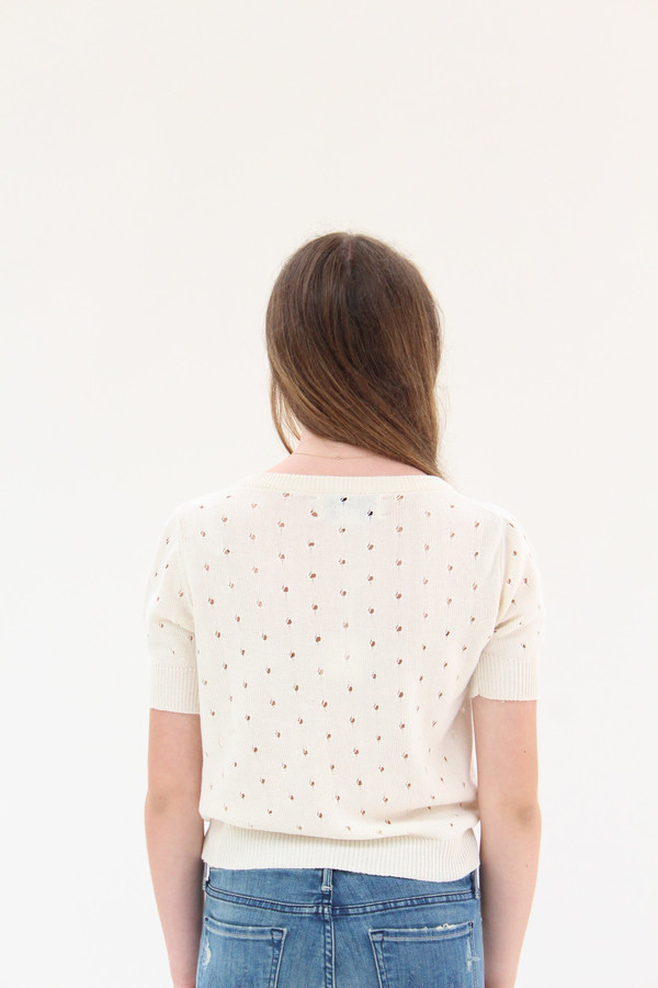 Beklina Cotton Hole Top Ivory Beklina Cotton Hole Top Ivory