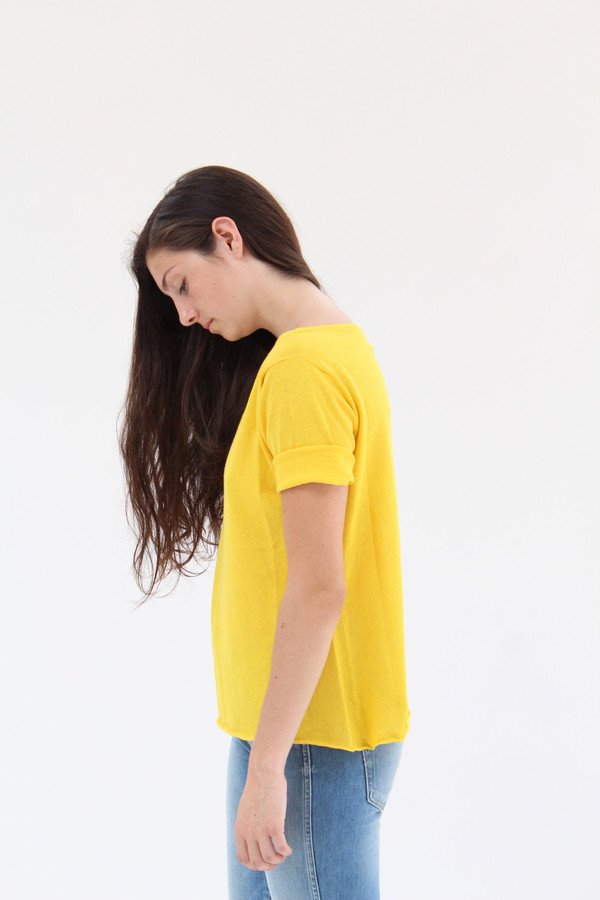 Lina Rennell Knit T Shirt Turmeric Lina Rennell Knit T Shirt Turmeric