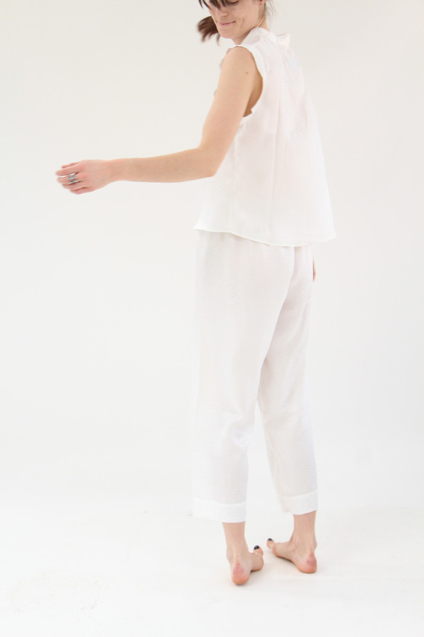 Beklina Silk PJ's White Beklina Silk PJ's White