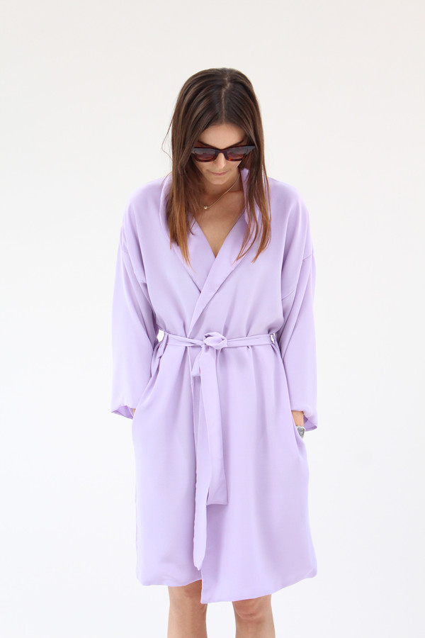 Beklina Silk Robe Lilac Beklina Silk Robe Lilac