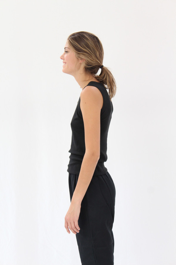 Beklina Tank Cotton / Silk Knit Black Beklina Tank Cotton / Silk Knit Black