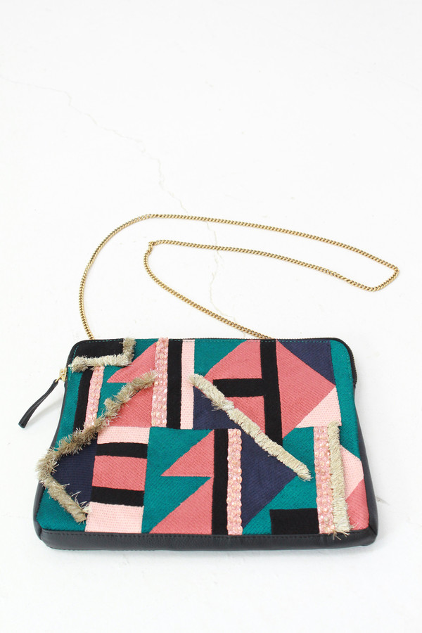 Lizzie Fortunato Safari Clutch Tahiti Triangle Lizzie Fortunato Safari Clutch Tahiti Triangle