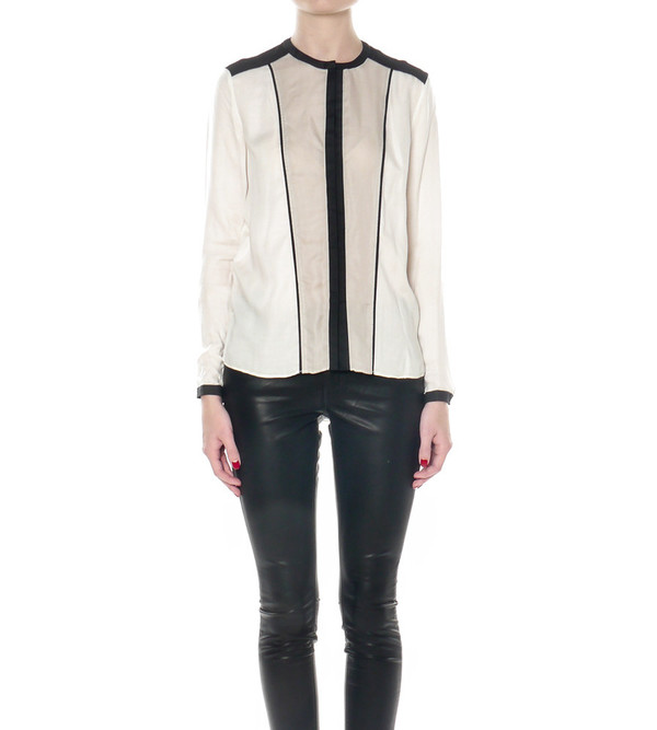 Helmut Lang Colorblocked Feathery Shirt Helmut Lang Colorblocked Feathery Shirt