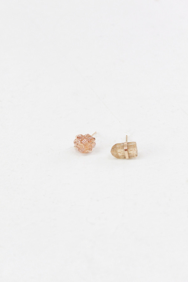 MJM Garnet And Topaz Mismatched Stud Earrings MJM Garnet And Topaz Mismatched Stud Earrings