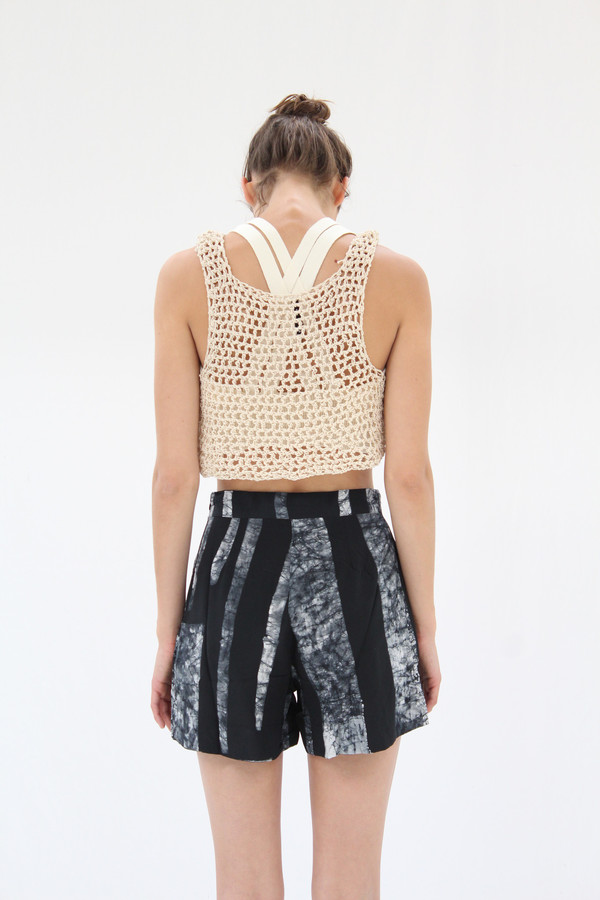 Osei-Duro Osei Duro Linia Crochet Tank in Cream Osei-Duro Osei Duro Linia Crochet Tank in Cream