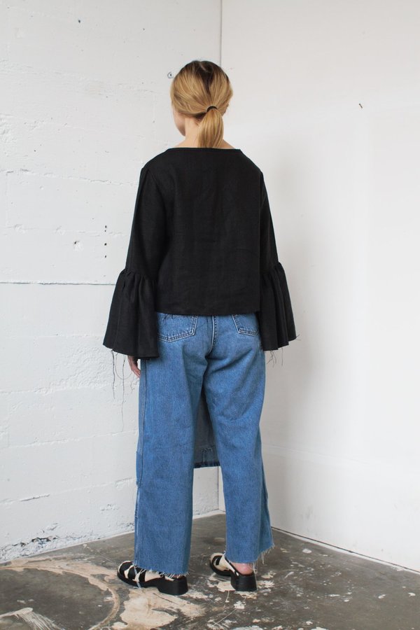 denim patch skirt pants denim patch skirt pants