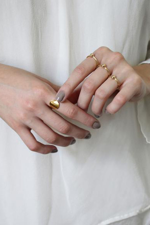 Young Frankk young frank circle ring in gold Young Frankk young frank circle ring in gold