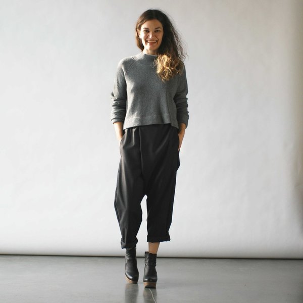 Curator Crop Sweater in Grey Curator Crop Sweater in Grey