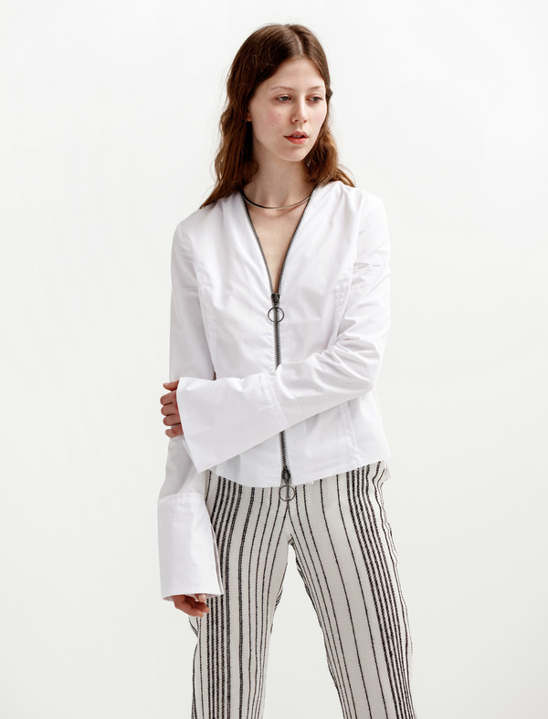 Etienne Deroeux Womens Tina Zip Shirt Etienne Deroeux Womens Tina Zip Shirt