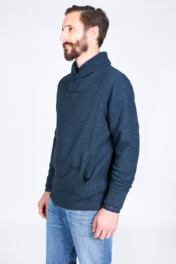 Men's Billy Reid Trevor Shawl Pullover in Midnight Men's Billy Reid Trevor Shawl Pullover in Midnight