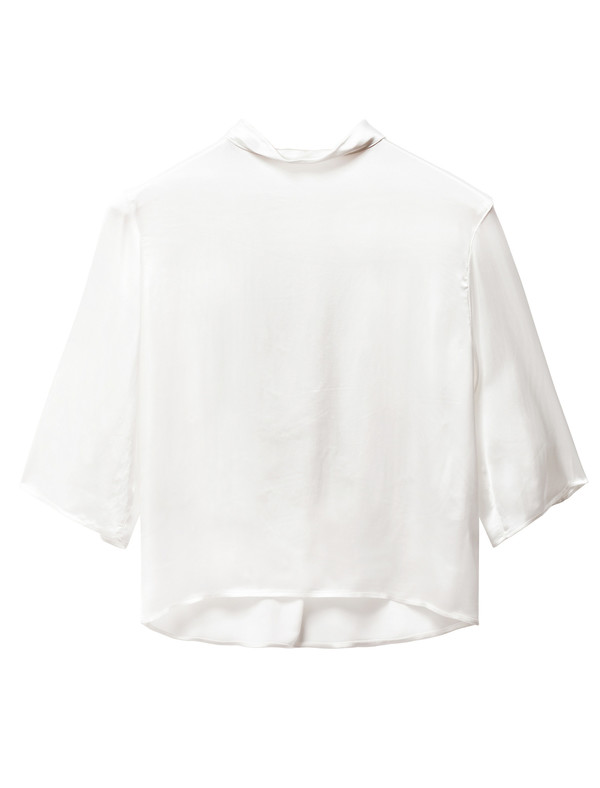 Lemaire High Neck Tee-Shirt White Satin Lemaire High Neck Tee-Shirt White Satin
