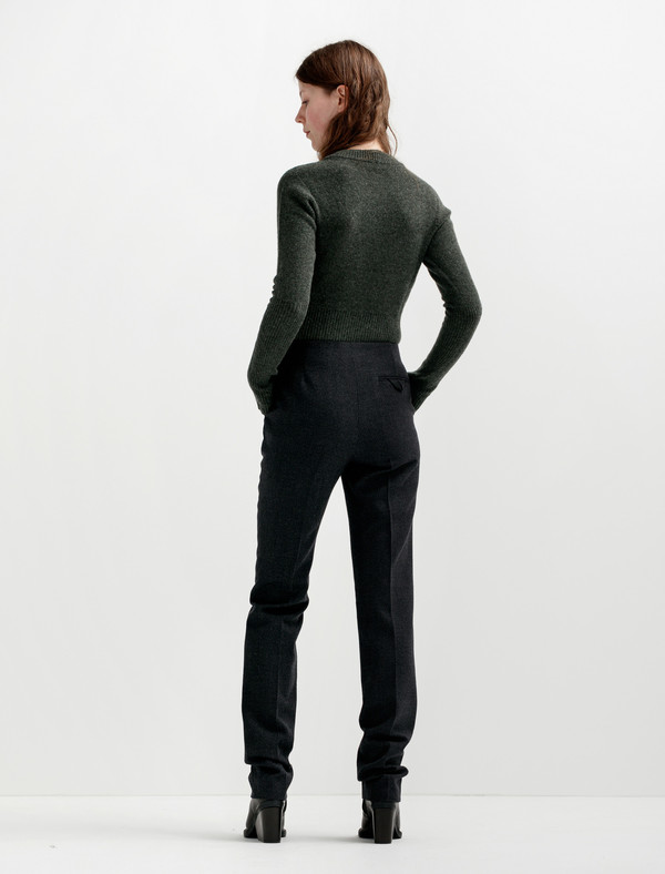 Lemaire Straight Trousers Thornproof Wool Lemaire Straight Trousers Thornproof Wool