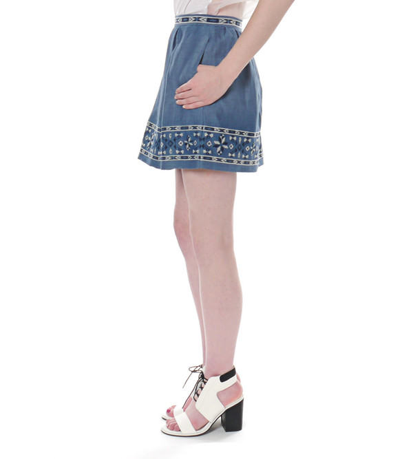 Sea NY Denim Pleated Skirt Sea NY Denim Pleated Skirt