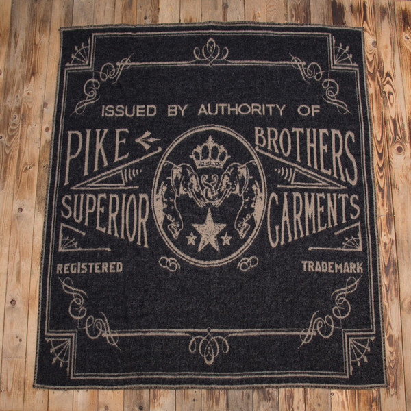 Pike Brothers - 1969 Logo Blanket Faded Black Pike Brothers - 1969 Logo Blanket Faded Black