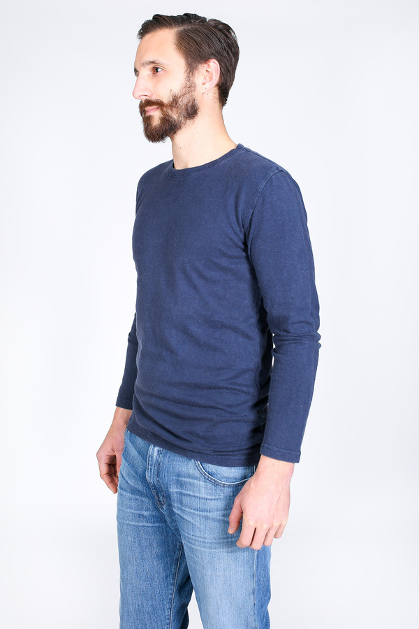Men's Jungmaven Baja Long Sleeve T-Shirt in Navy Men's Jungmaven Baja Long Sleeve T-Shirt in Navy
