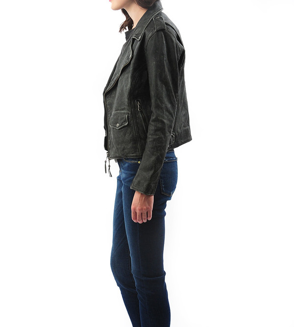 Lot 78 Distressed Leather Biker Jacket Lot 78 Distressed Leather Biker Jacket