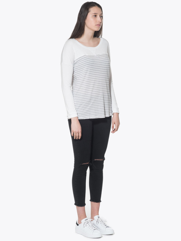 Splendid Double Pinstripe Jersey LS Top Splendid Double Pinstripe Jersey LS Top