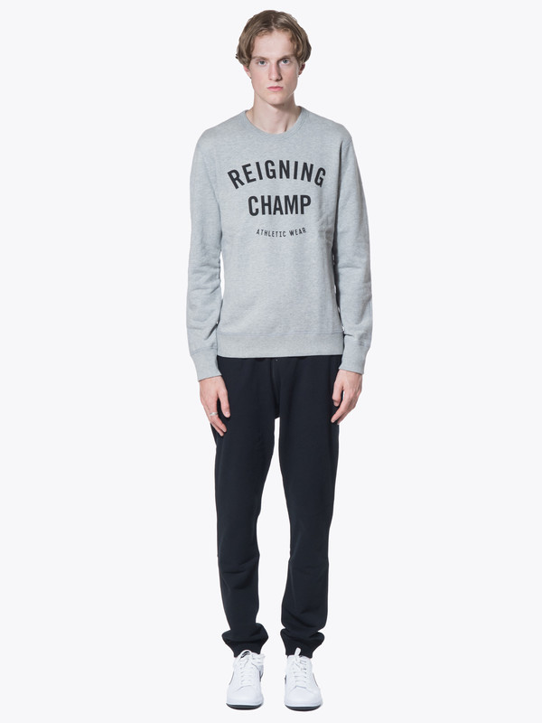 Reigning Champ Knit Mid Wt Terry Gym Logo LS Crew Neck Reigning Champ Knit Mid Wt Terry Gym Logo LS Crew Neck