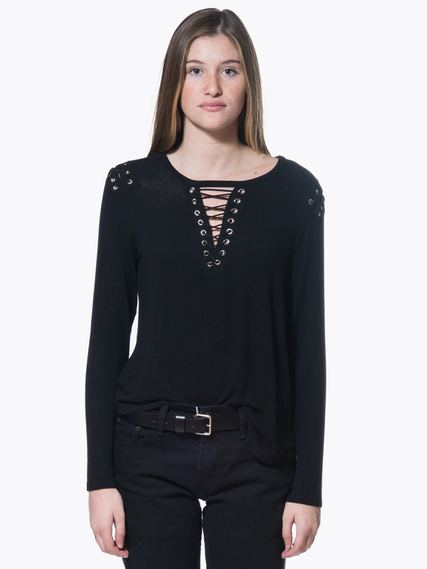 Generation Love Vivi Lace Up Top Generation Love Vivi Lace Up Top