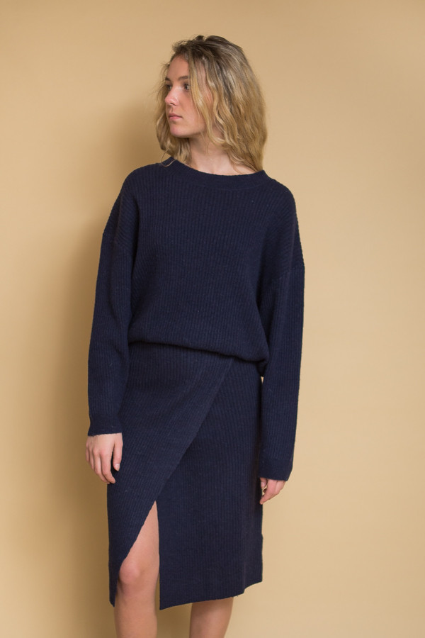 Just Female Corn Knit - Blue Stone Just Female Corn Knit - Blue Stone