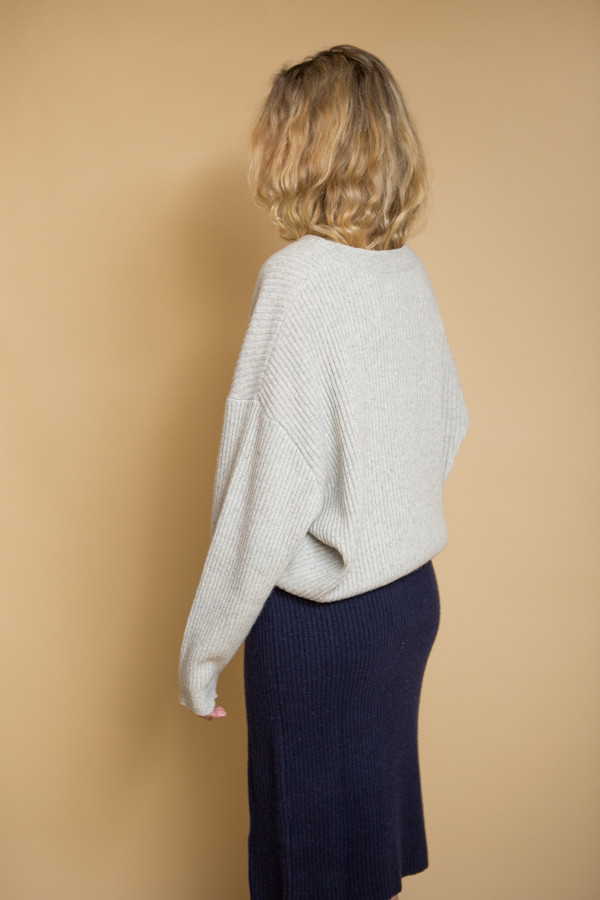 Just Female Corn Knit - Light Fog Just Female Corn Knit - Light Fog