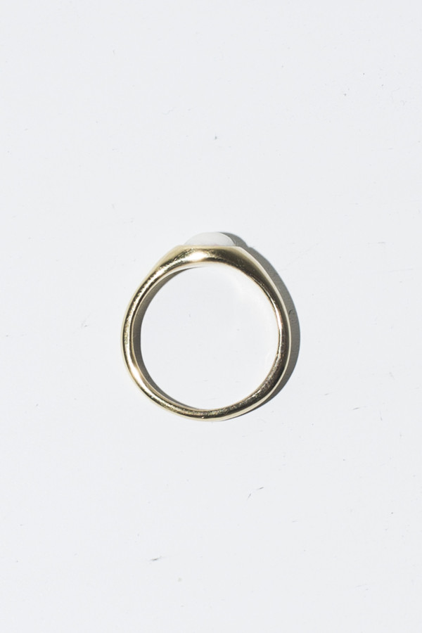 Nikolai Rose Bone Round Set Ring Nikolai Rose Bone Round Set Ring