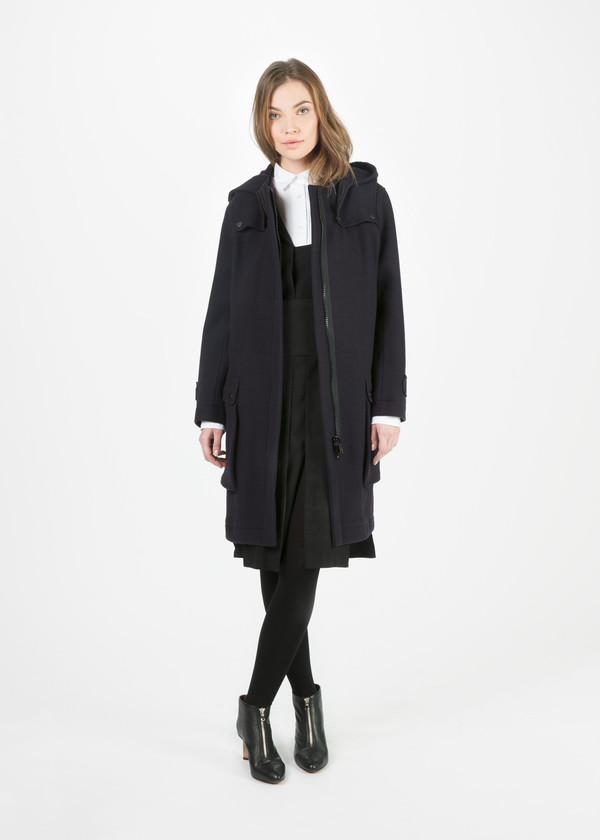 Hache Hooded Wool Coat Hache Hooded Wool Coat
