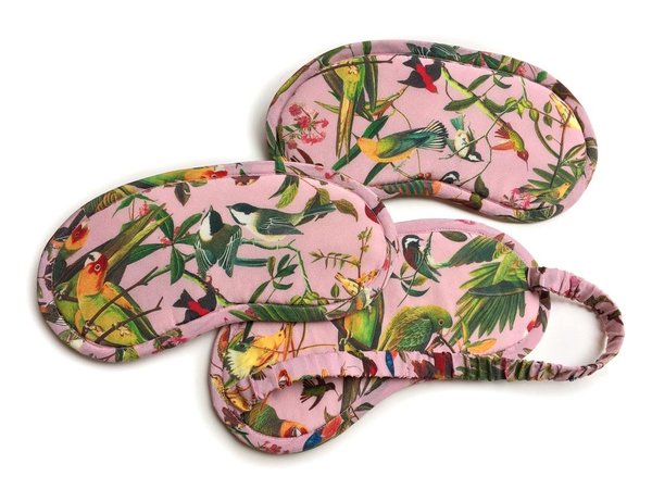 Strathcona Pink Bird Silk Eyemask Strathcona Pink Bird Silk Eyemask