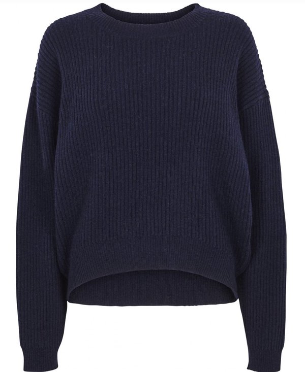 Just Female Corn Knit Sweater - Navy Just Female Corn Knit Sweater - Navy