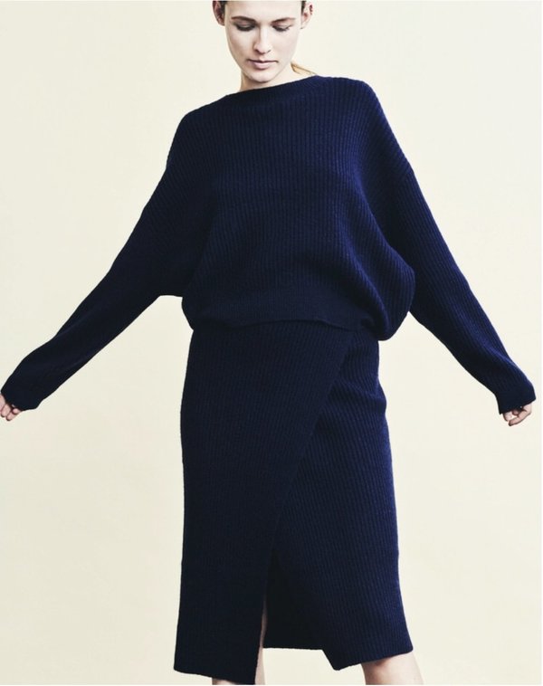 Just Female Corn Knit Skirt - Navy Just Female Corn Knit Skirt - Navy