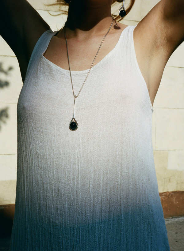 Luz Ortiz Black Agate Drop Pendant Luz Ortiz Black Agate Drop Pendant
