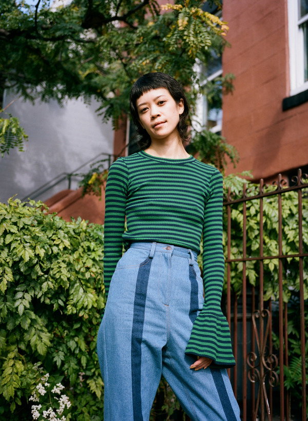 SINCERELY, TOMMY STRIPED BELL SLEEVE TOP SINCERELY, TOMMY STRIPED BELL SLEEVE TOP