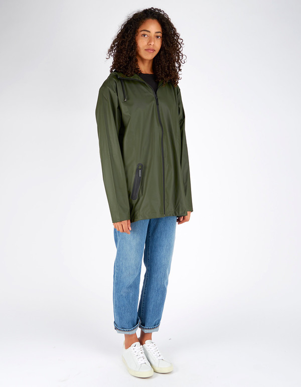 Unisex Rains Breaker Jacket Women's Green Unisex Rains Breaker Jacket Women's Green