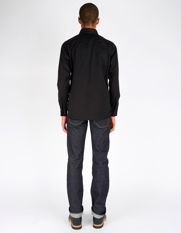 Men's Tellason Topper Shirt Black Japanese Twill Men's Tellason Topper Shirt Black Japanese Twill