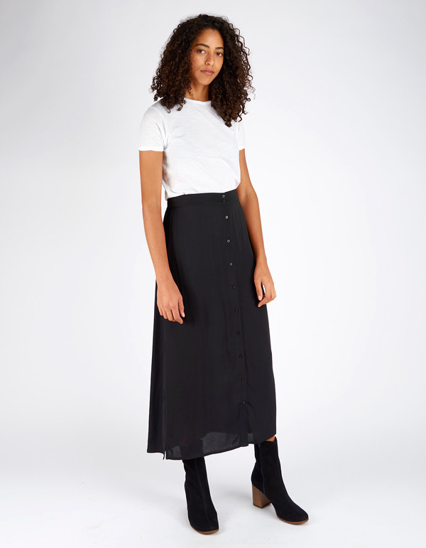 Ali Golden Button Down Skirt Black Ali Golden Button Down Skirt Black