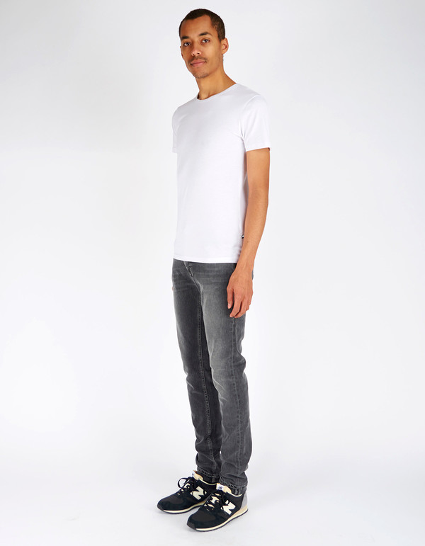 Men's Nudie Lean Dean Grey Hunt Washed Grey Men's Nudie Lean Dean Grey Hunt Washed Grey