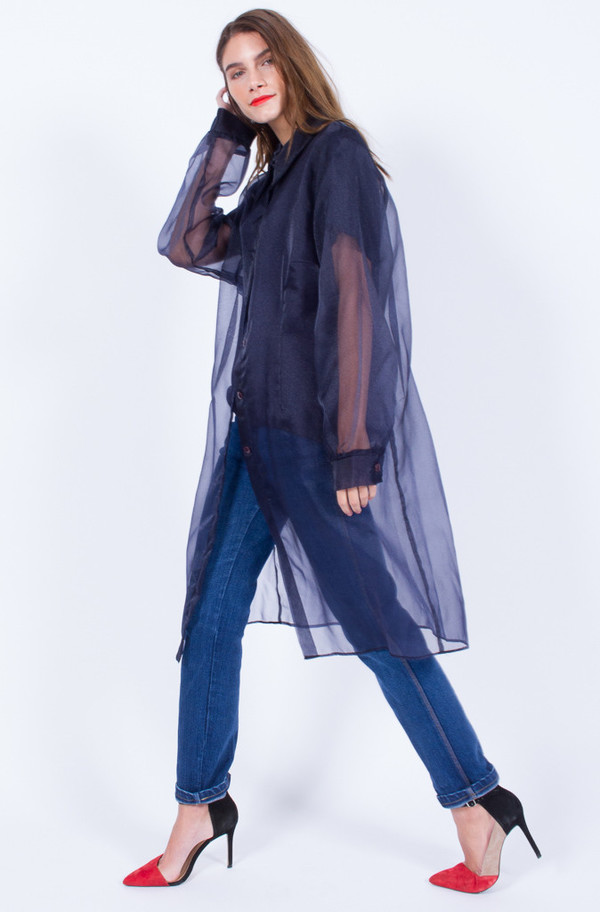 NAVY SHEER JACKET (ONE SIZE) NAVY SHEER JACKET (ONE SIZE)