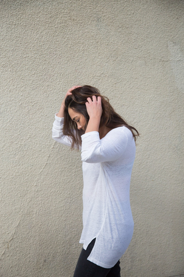 earnest sewn hazel linen tee earnest sewn hazel linen tee